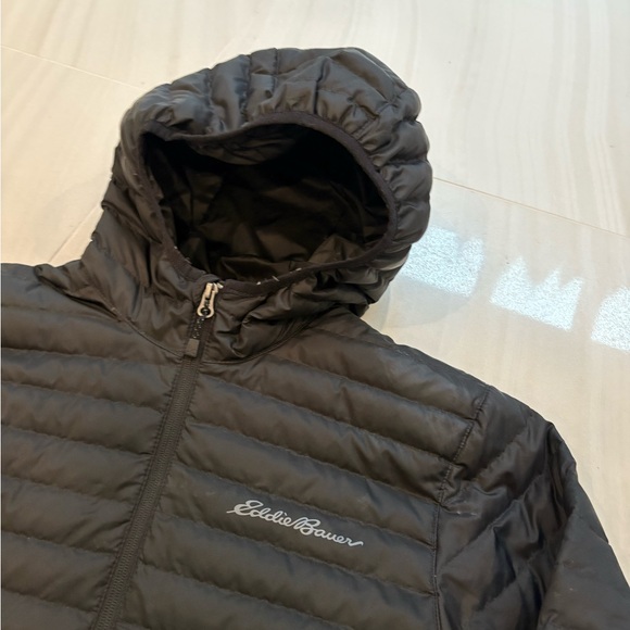 Eddie Bauer Women’s Soccer Black Hooded Jacket - Picture 2 of 3